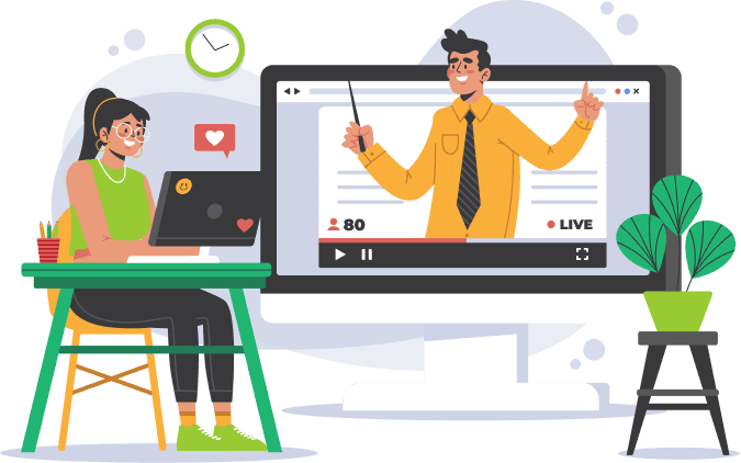 Online tutoring illustration
